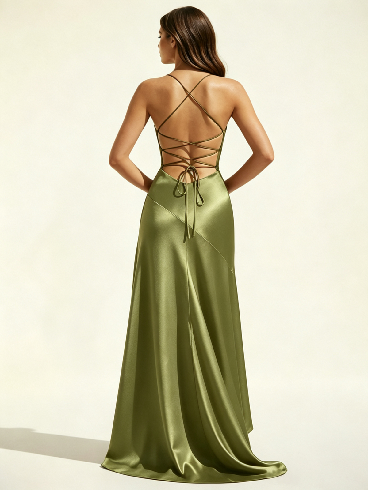Lace-edged high-waisted strapless backless dress with pleated hem