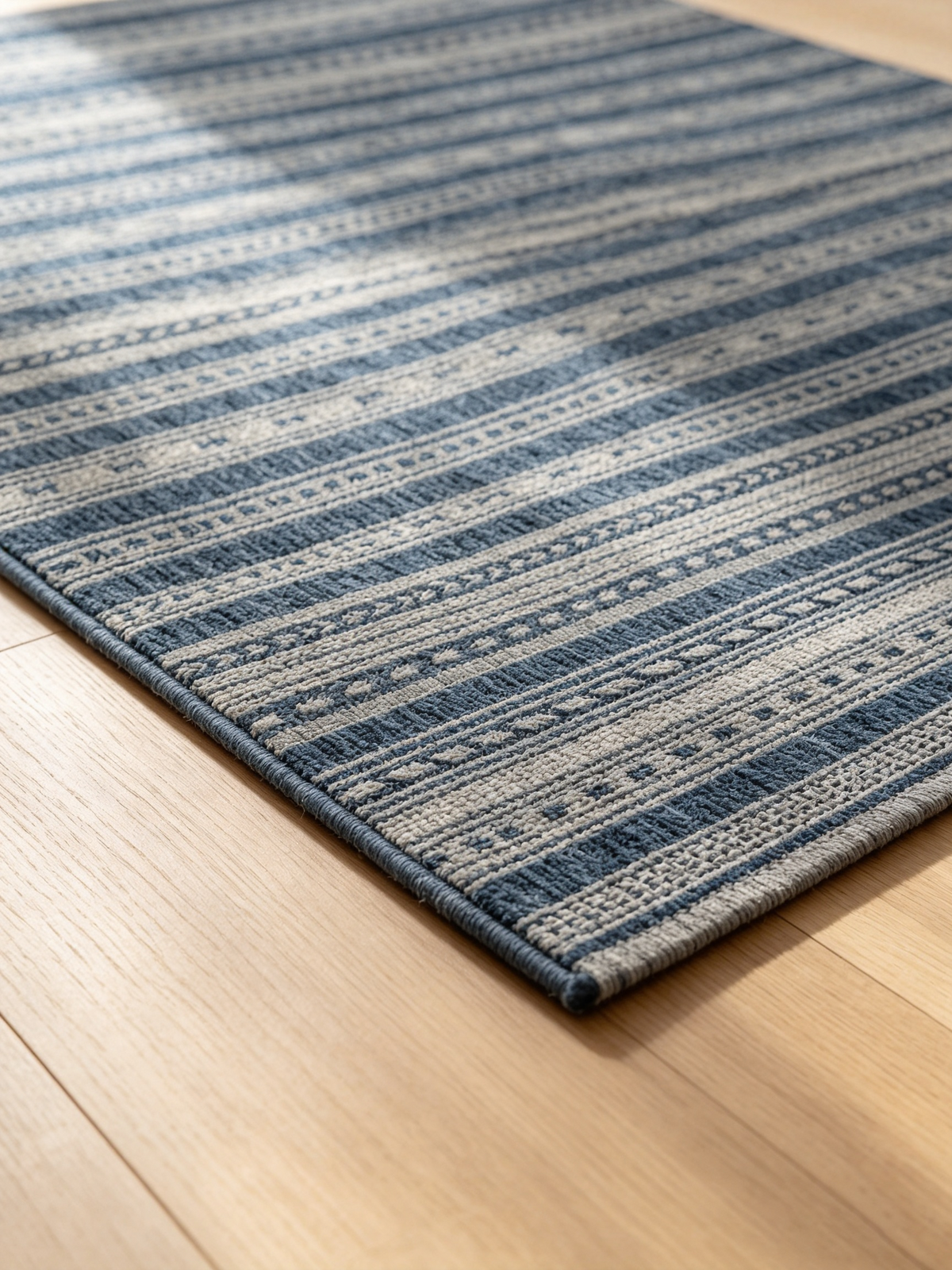 Bohemian Striped Short‑Pile Household Area Rug