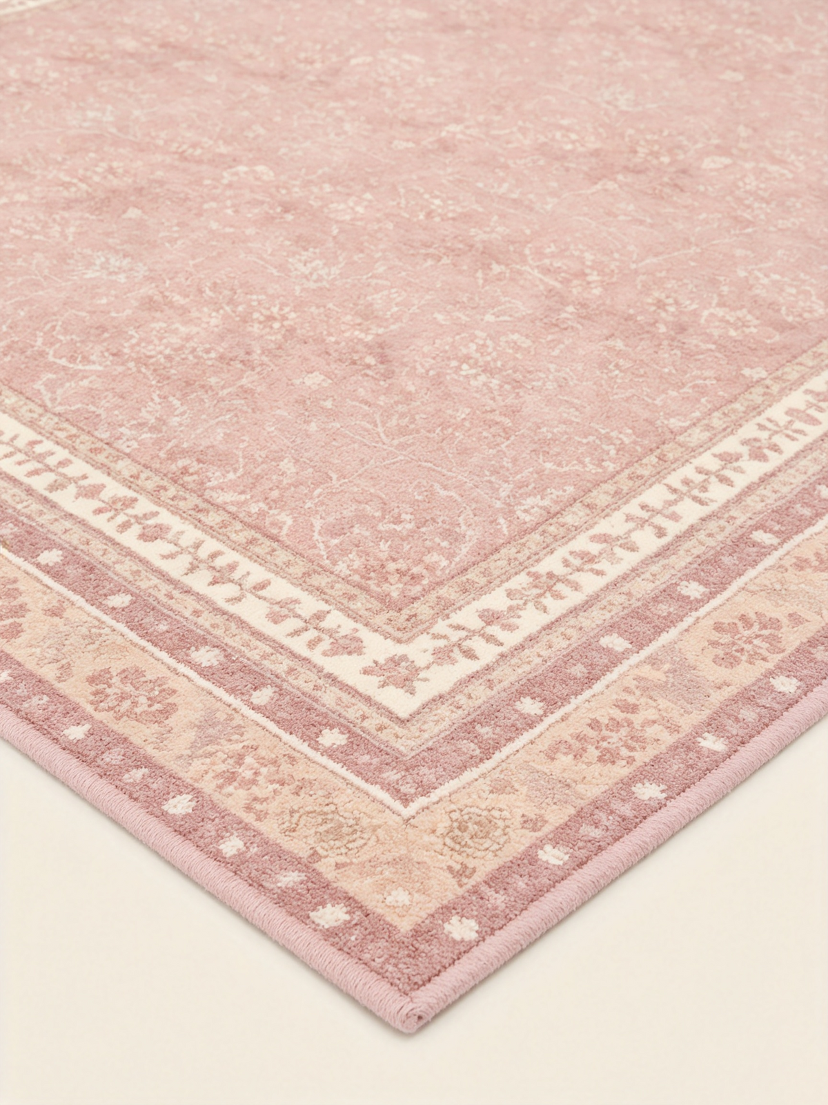 Persian Floral Bordered Area Rug