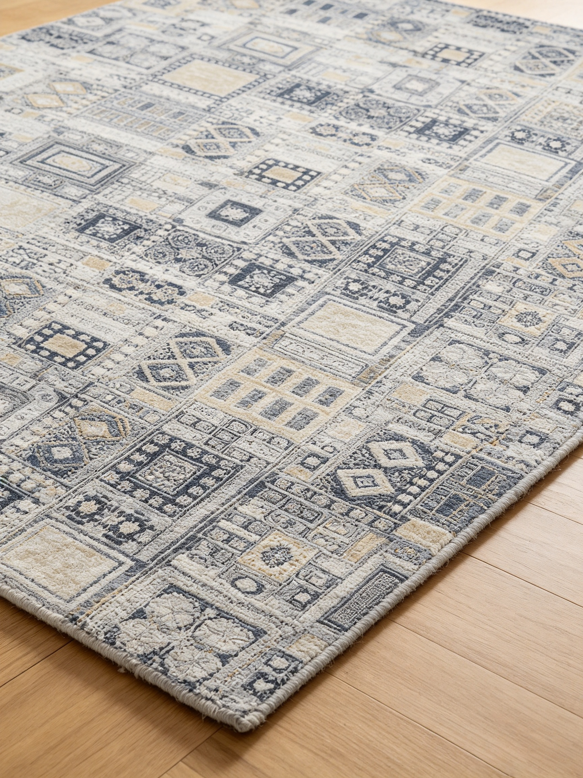 Boho Patchwork Geometric Area Rug