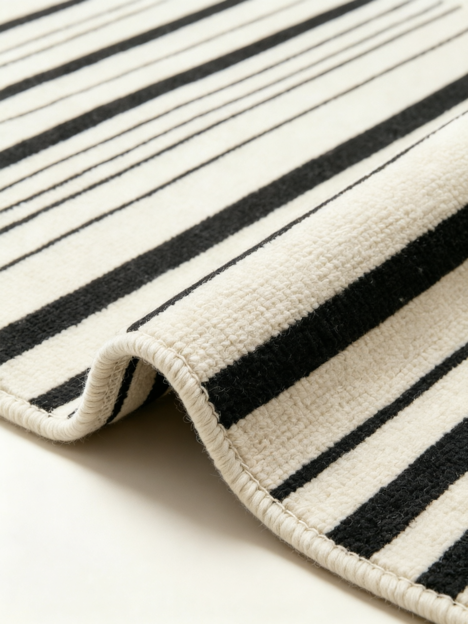Modern Striped Flatweave Area Rug