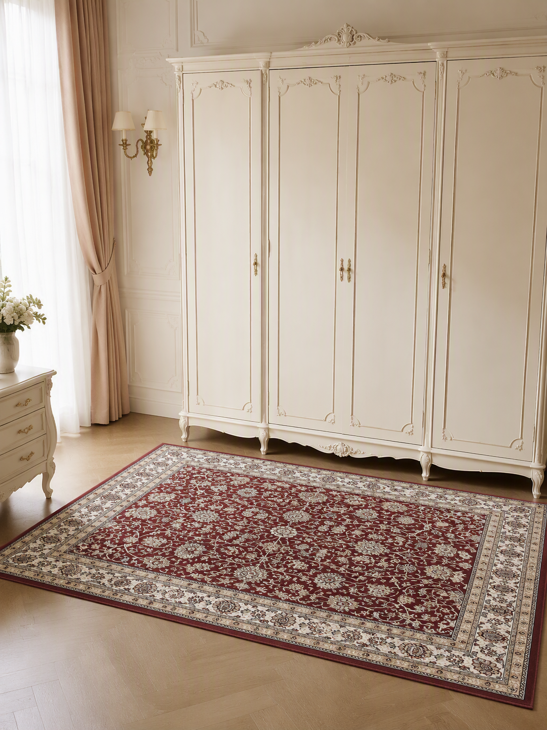 Classic Persian Floral Non‑Slip Area Rug