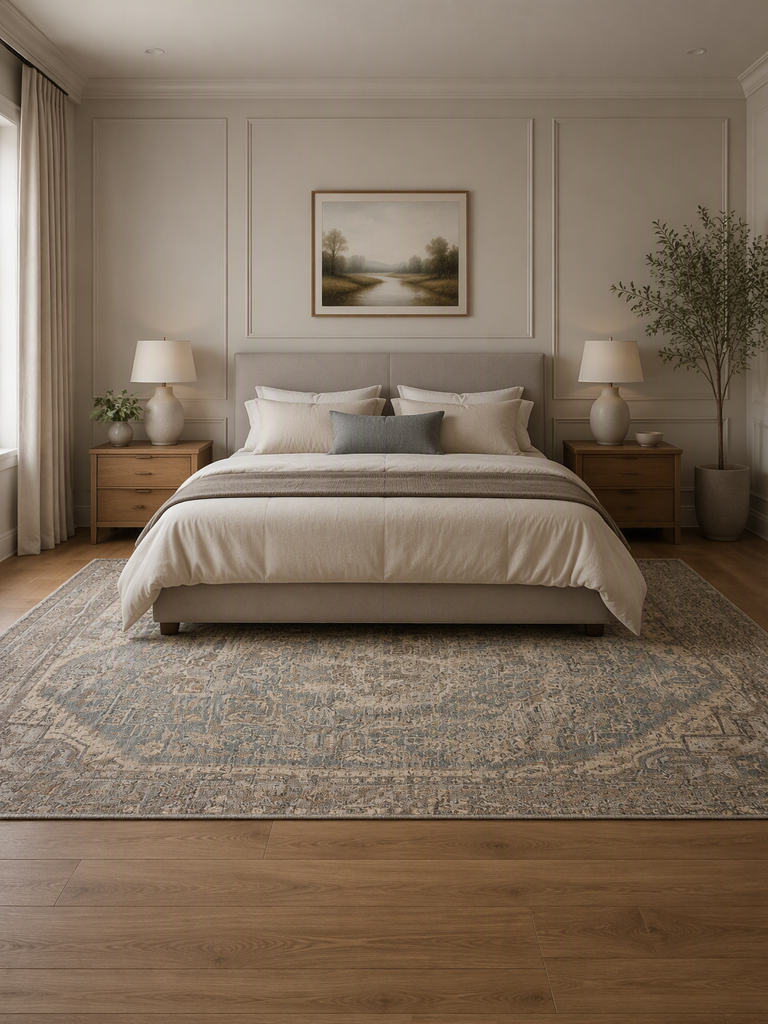Antique‑Style Transitional Area Rug