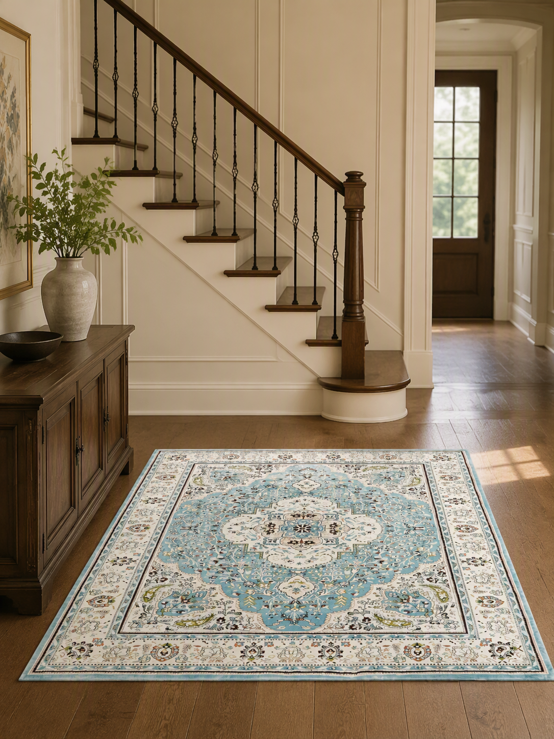 Persian Medallion Decorative Area Rug