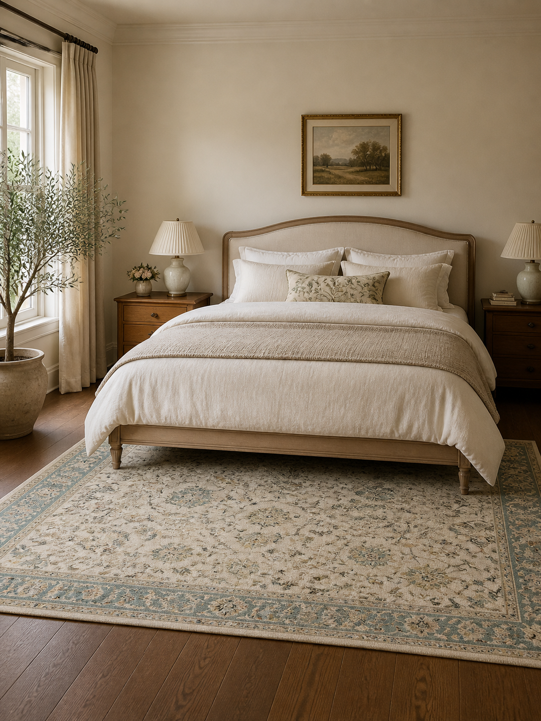 Vintage Persian Floral Area Rug
