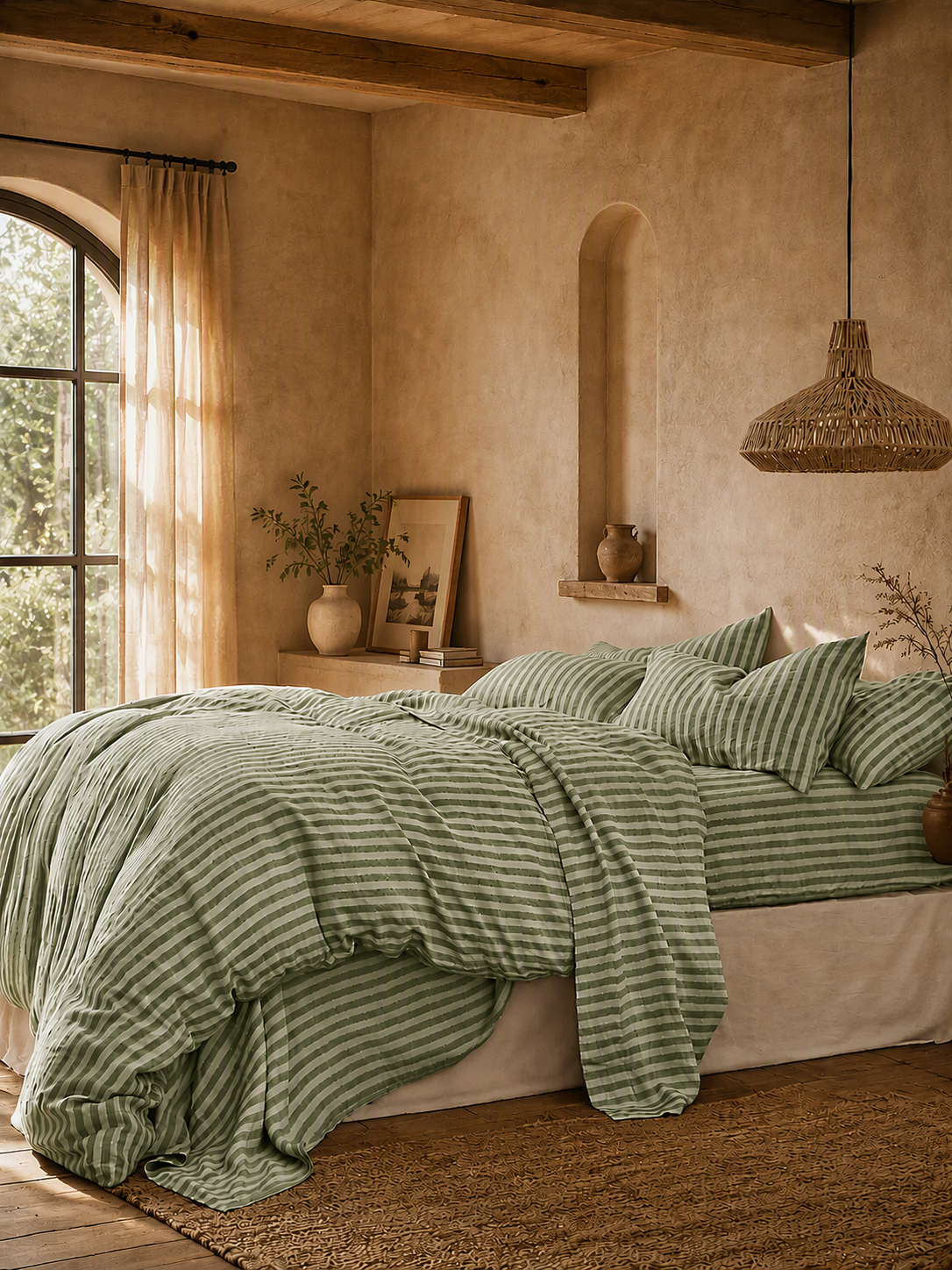 Classic Striped Pure Cotton Bedding Set