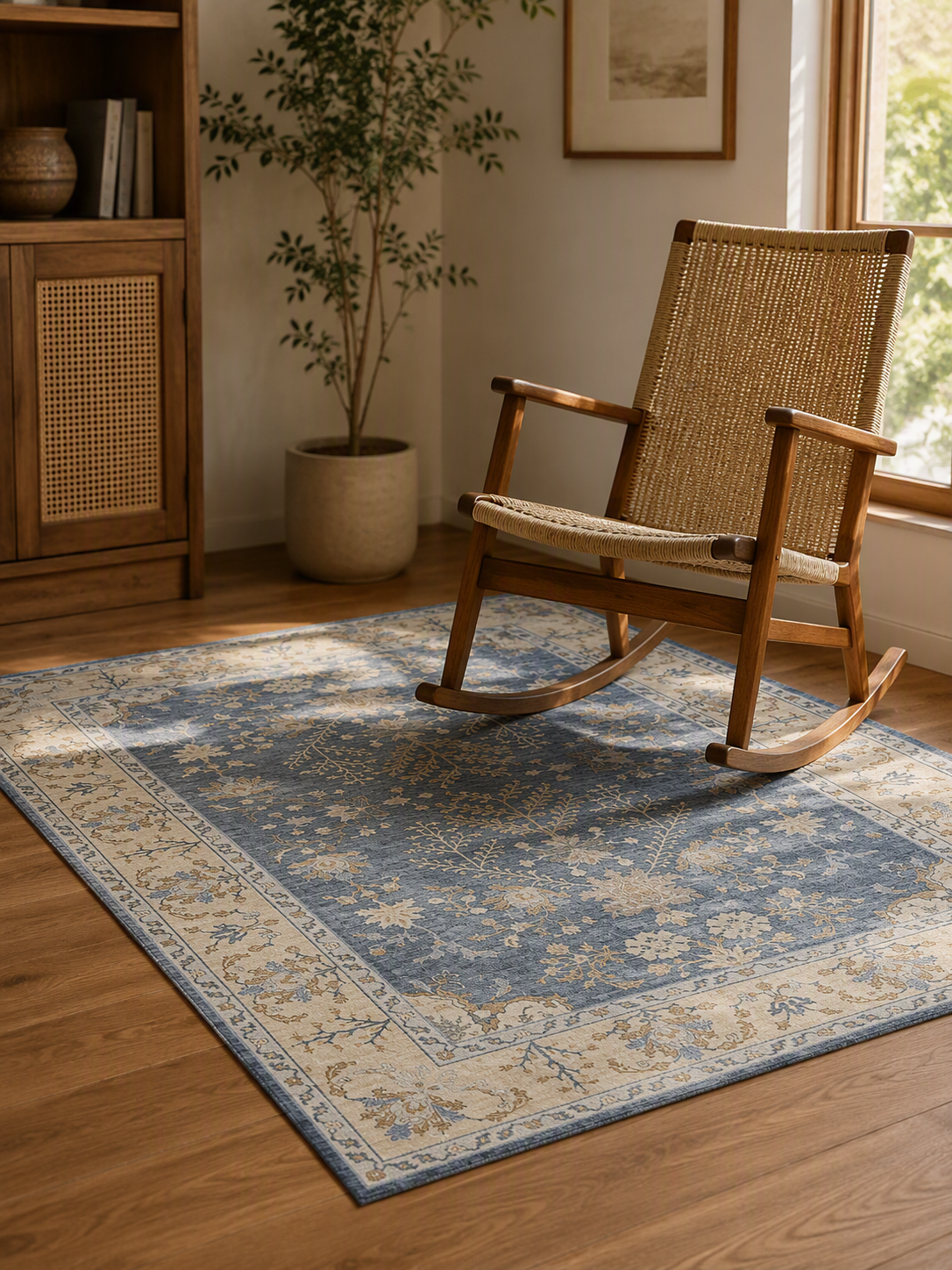 Classic Oriental Floral Woven Area Rug