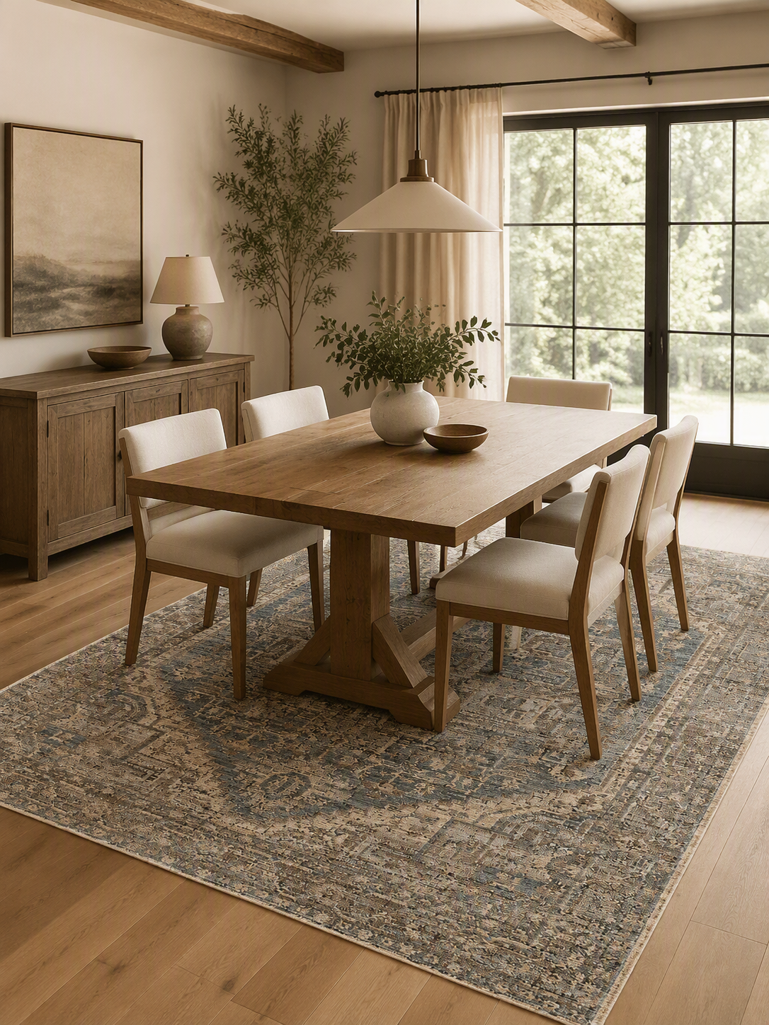 Antique‑Style Transitional Area Rug