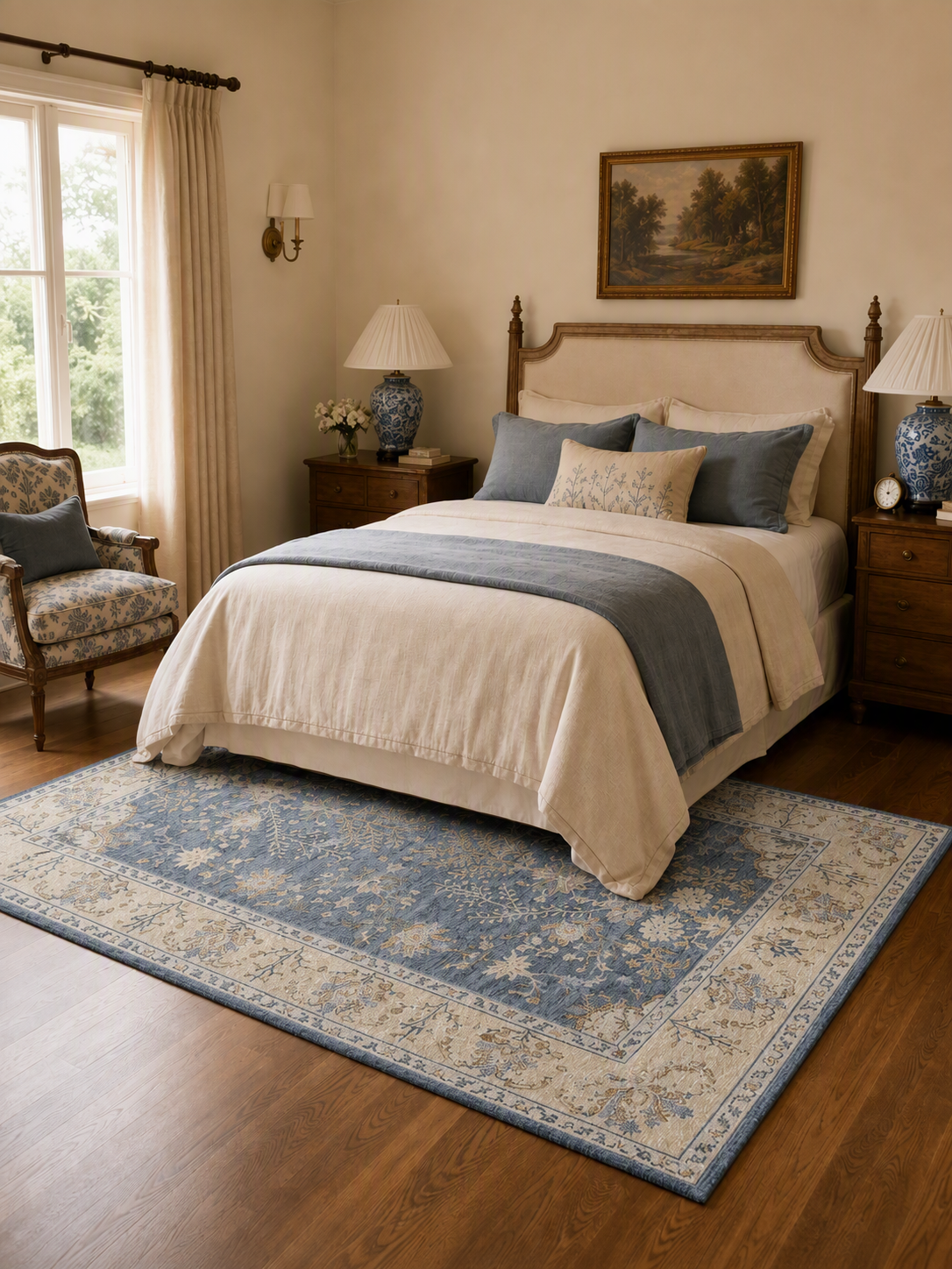 Classic Oriental Floral Woven Area Rug
