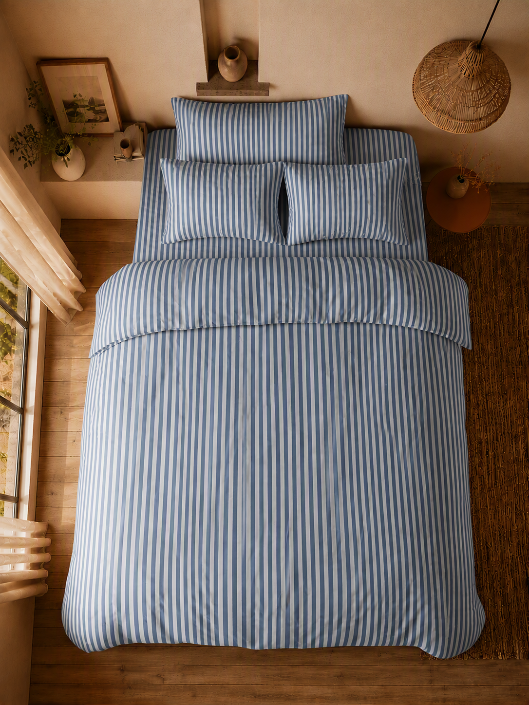 Classic Striped Pure Cotton Bedding Set