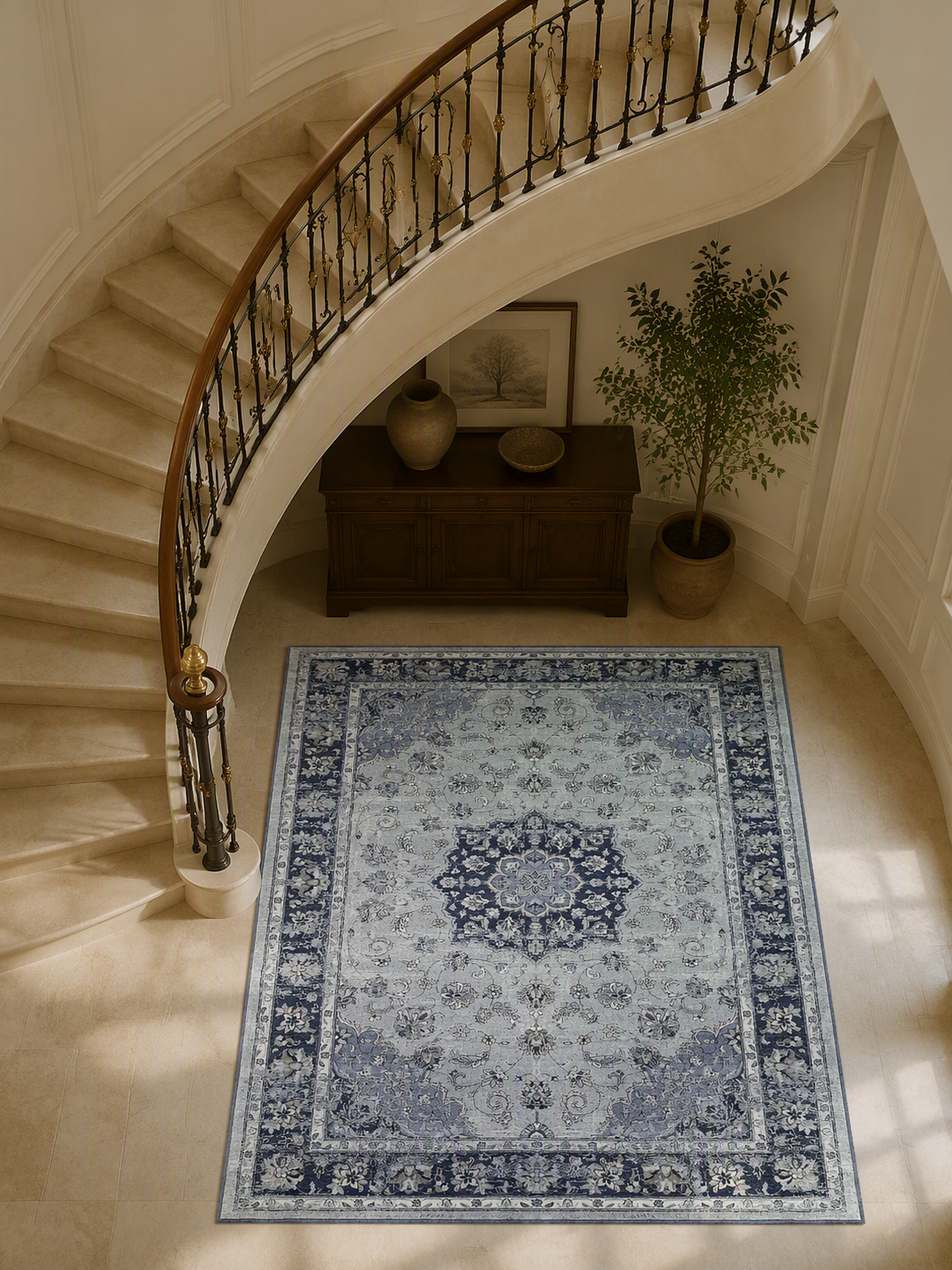 Oriental Medallion Area Rug