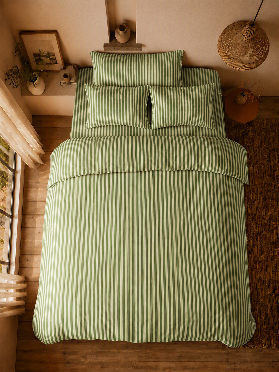 Classic Striped Pure Cotton Bedding Set