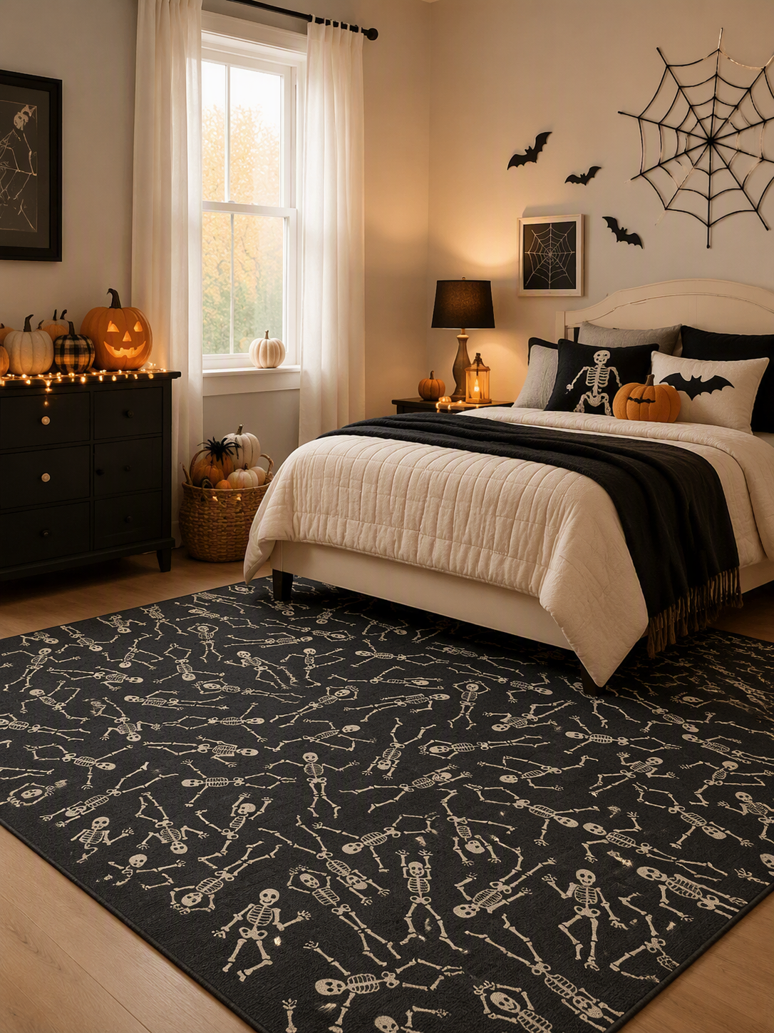 Halloween Skeleton Decorative Area Rug