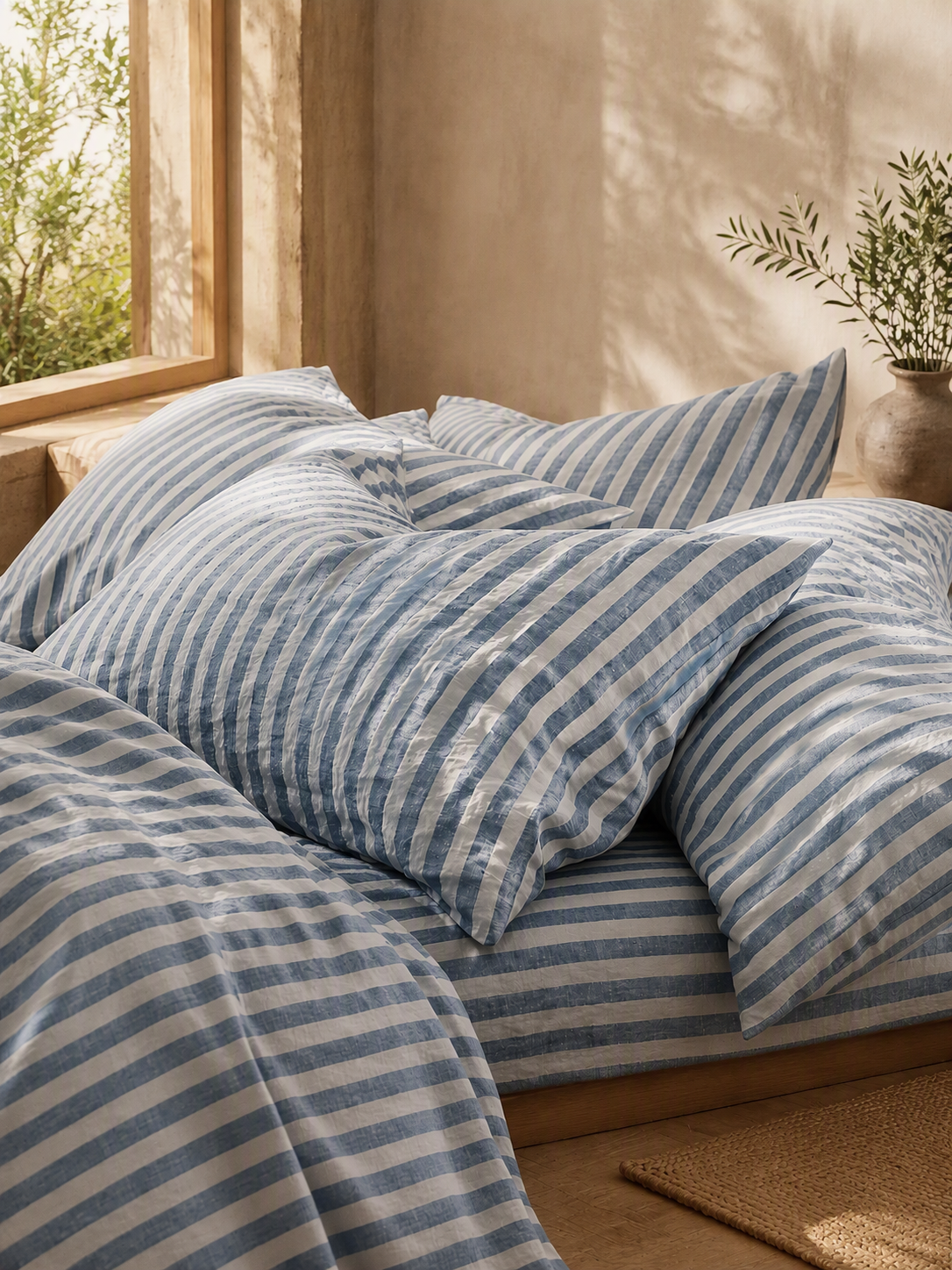 Classic Striped Pure Cotton Bedding Set