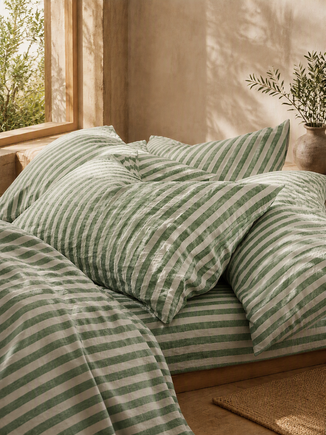 Classic Striped Pure Cotton Bedding Set