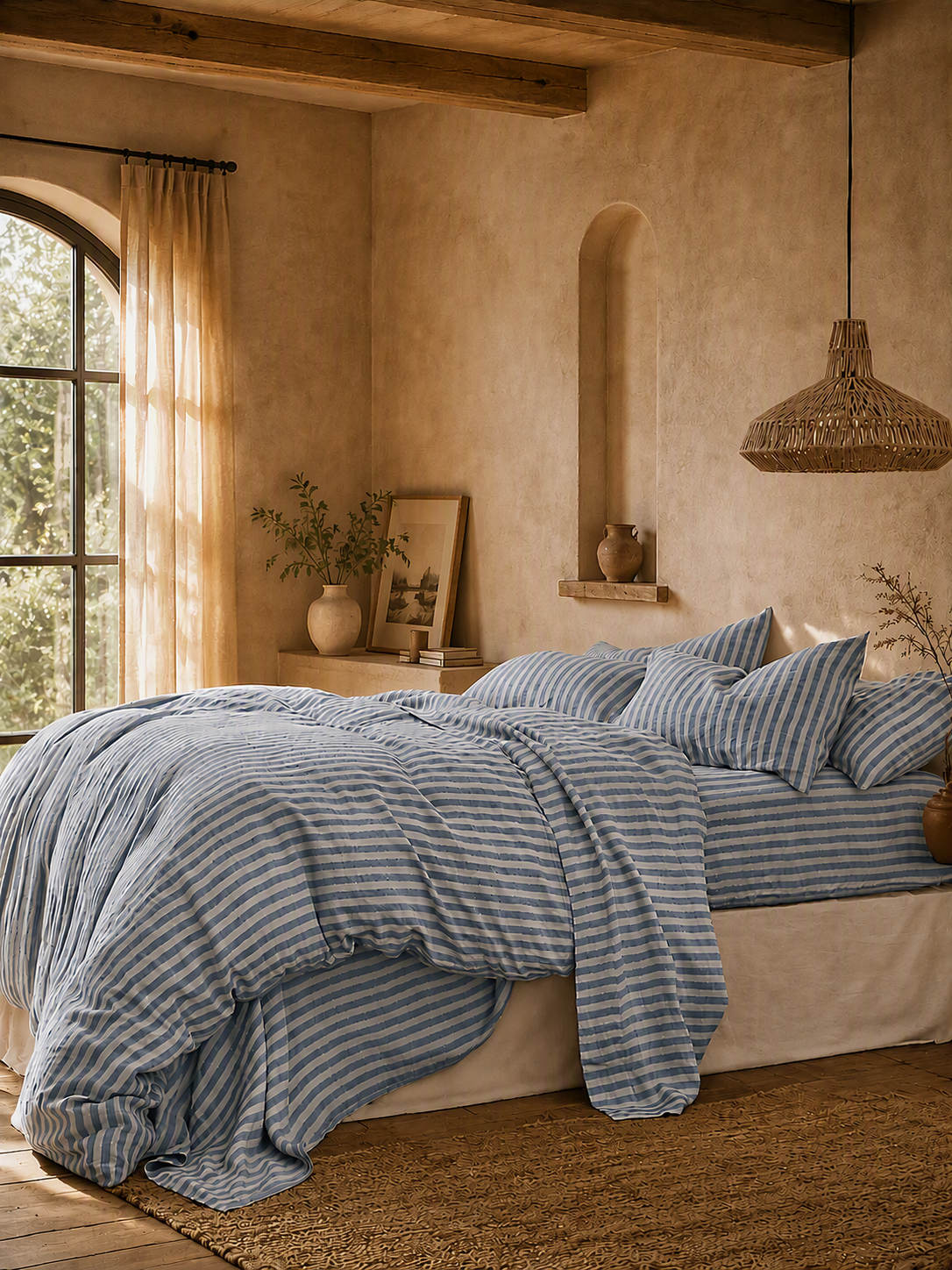Classic Striped Pure Cotton Bedding Set