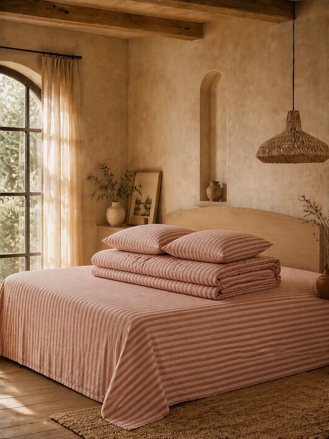 Classic Striped Pure Cotton Bedding Set