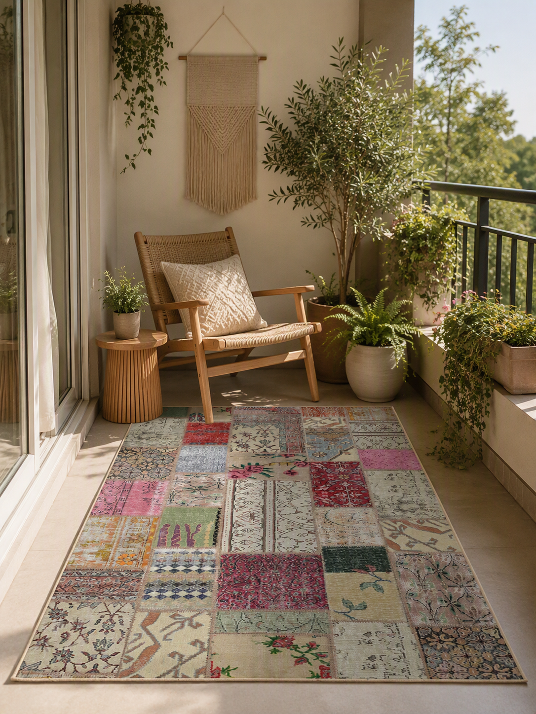 Patchwork Boho Area Rug