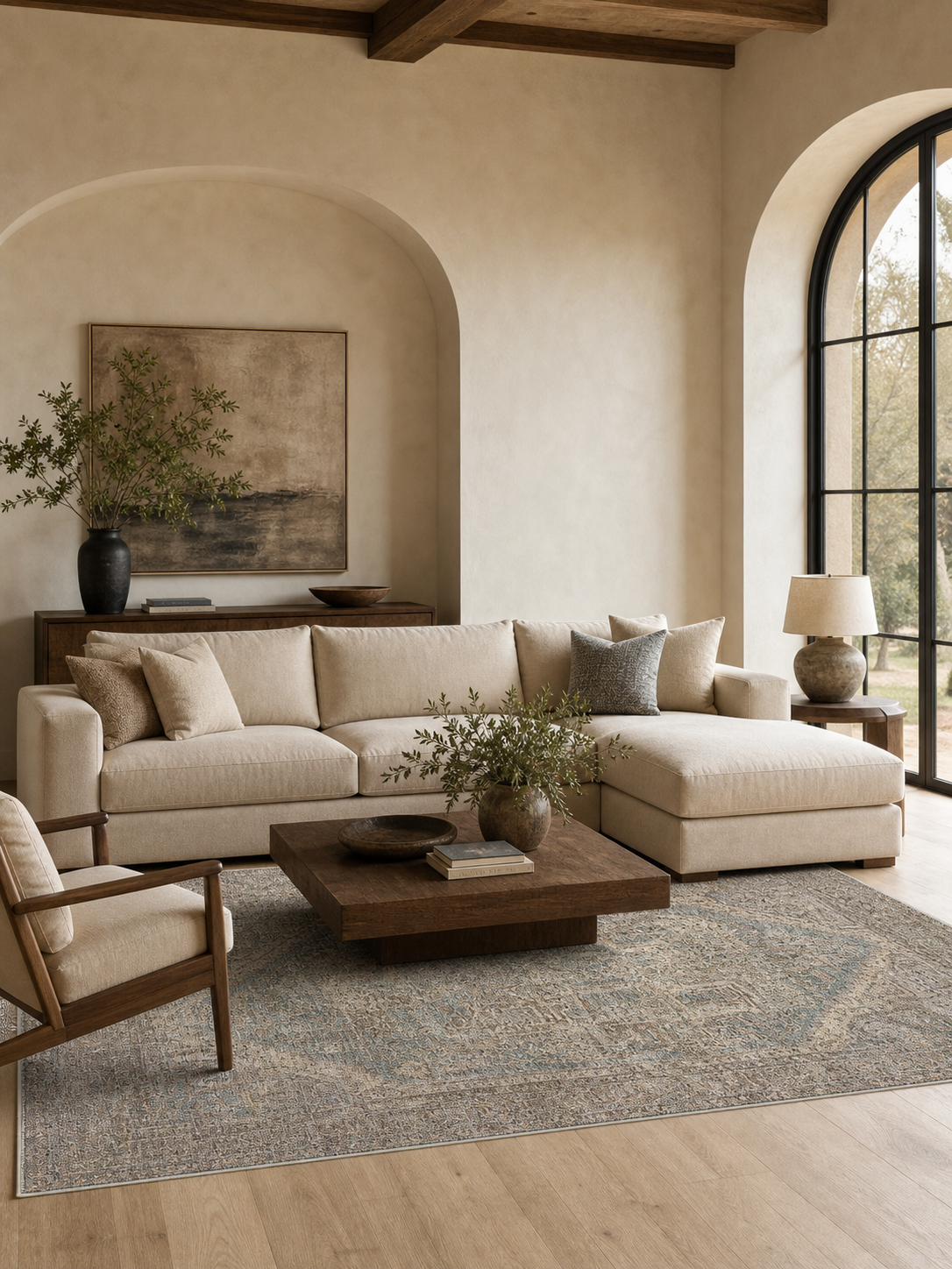 Antique‑Style Transitional Area Rug