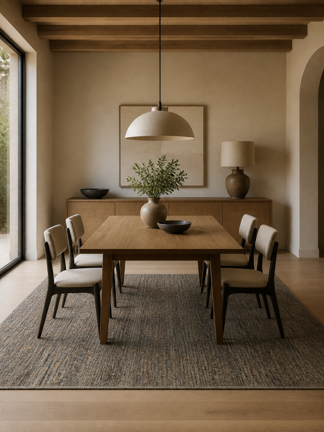 Earth Tone Distressed Vintage Washable Low Pile Area Rug
