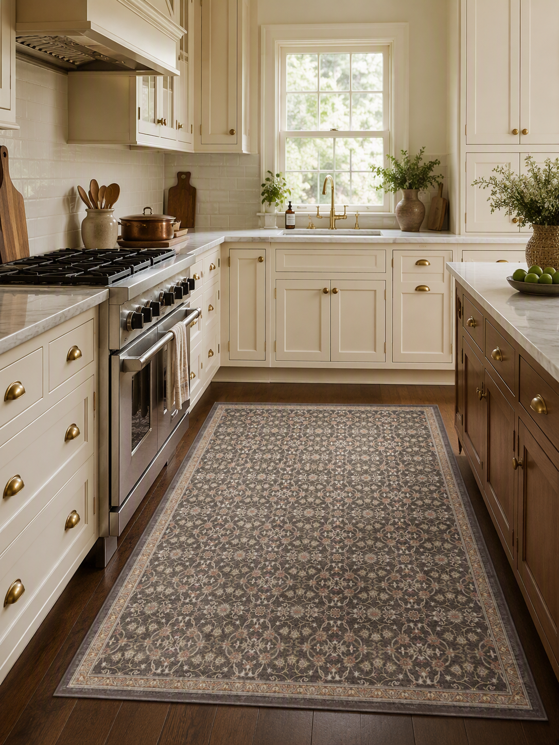 Vintage Persian Floral Washable Area Rug