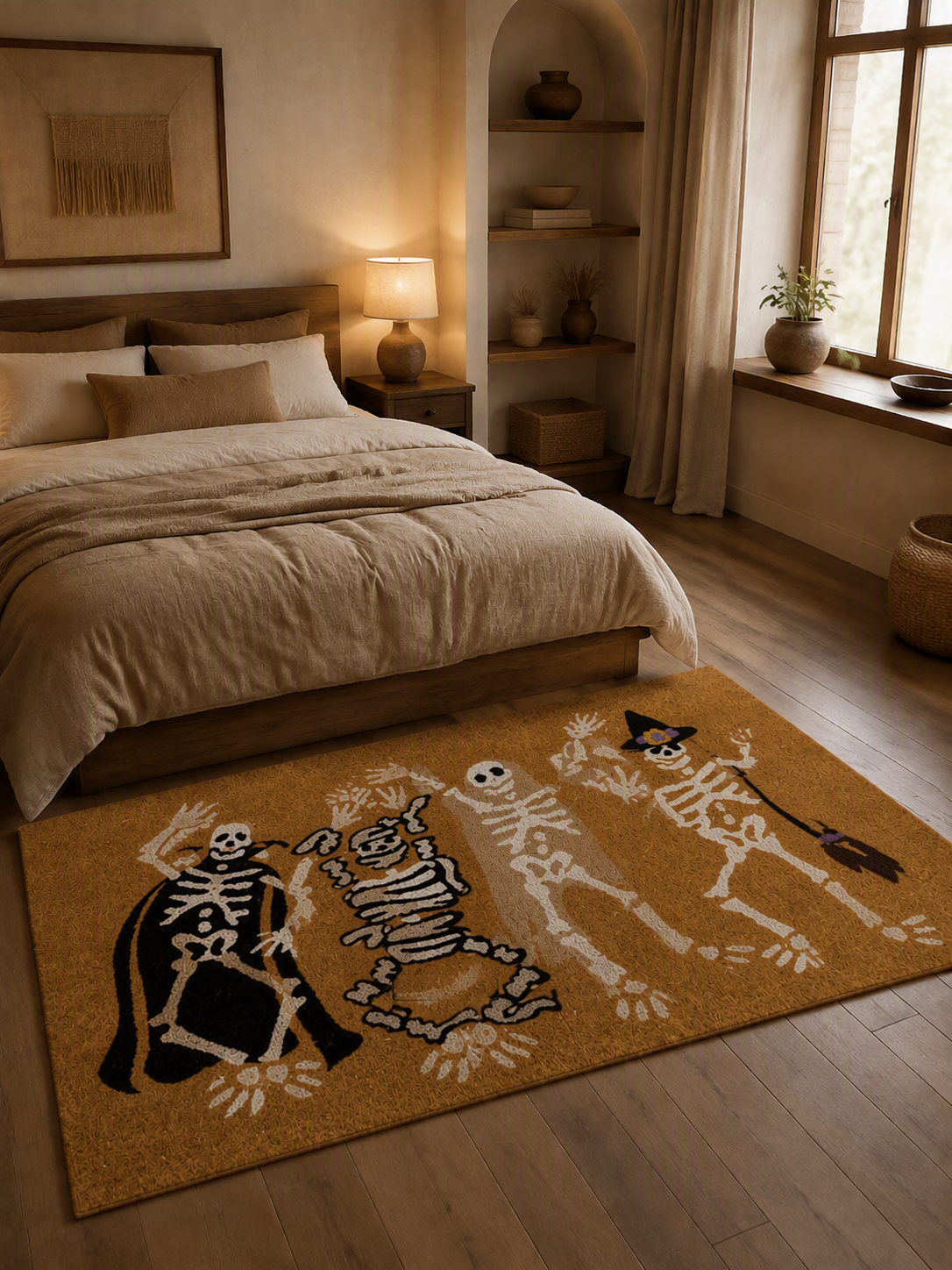 Halloween Skeleton Dance Coir Doormat