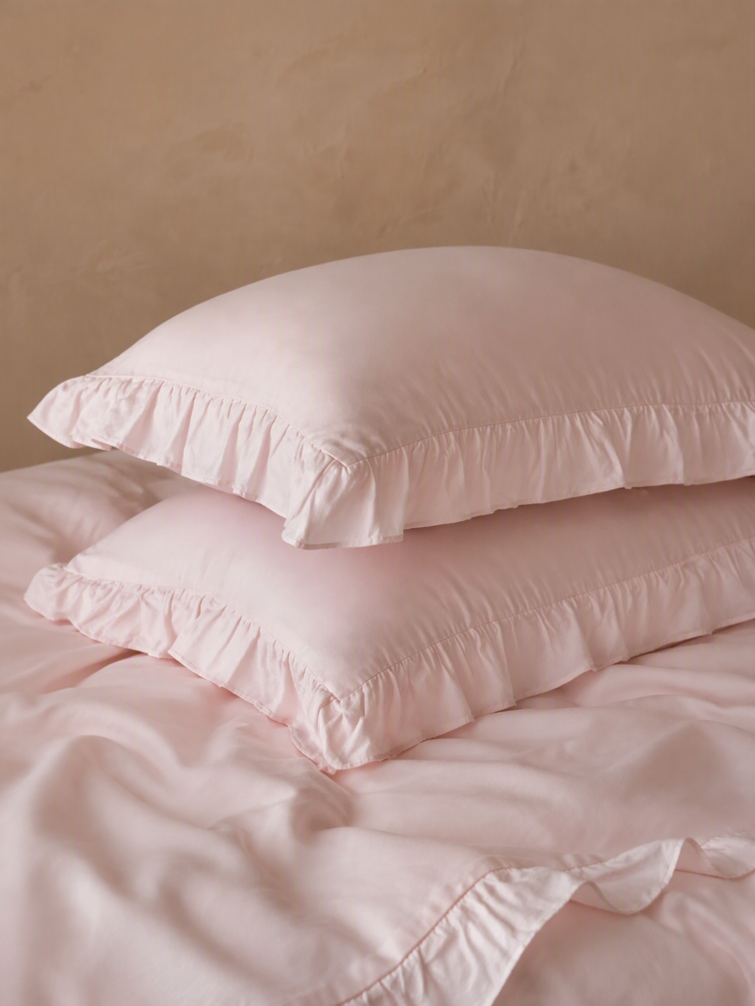 Romantic Ruffle Trim Pure Cotton Bedding Set
