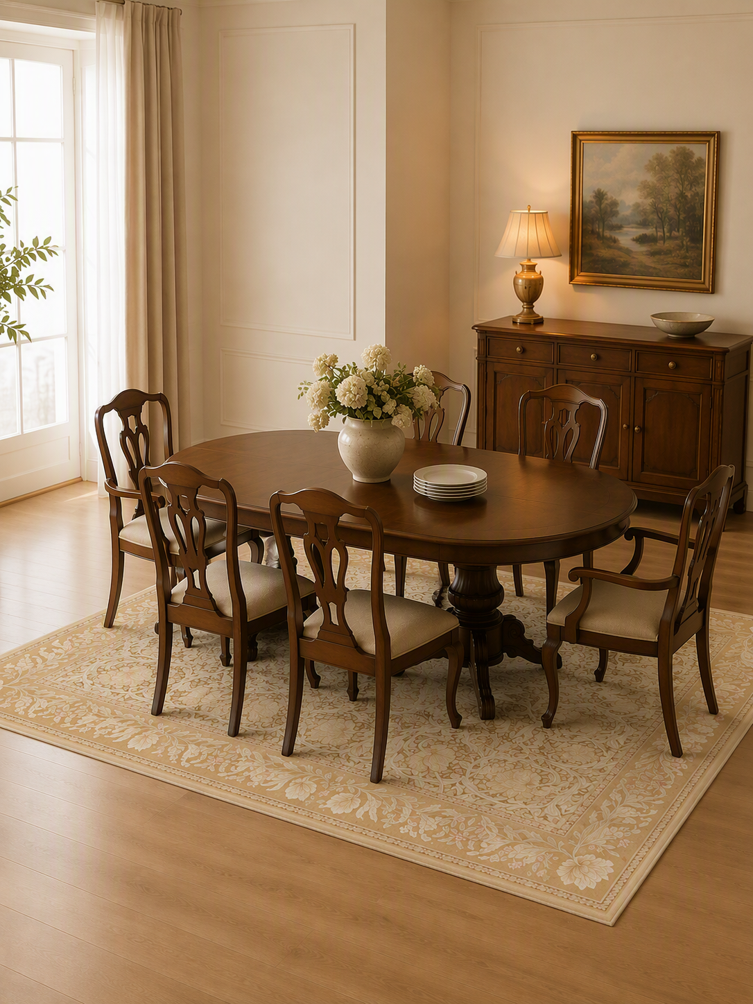 William Morris Floral Area Rug