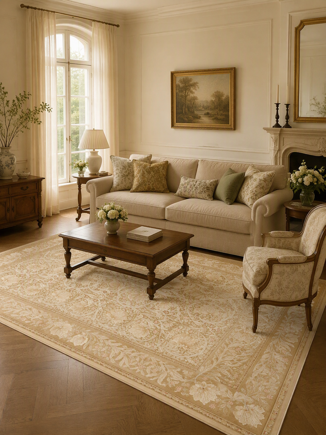 William Morris Floral Area Rug