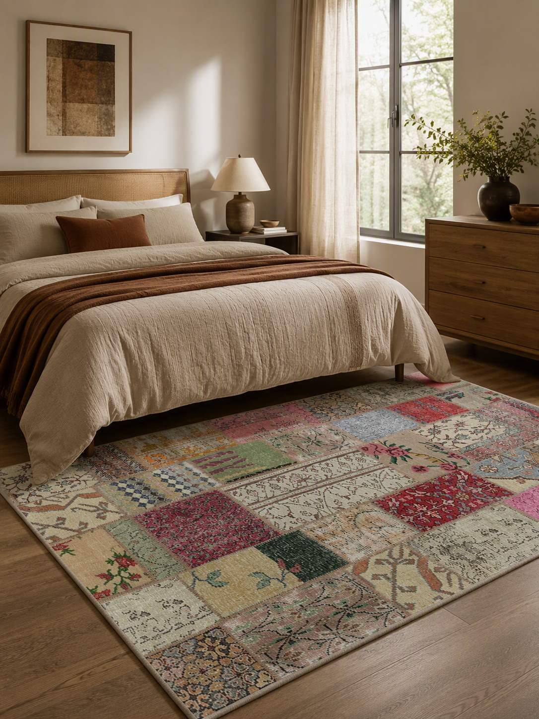 Patchwork Boho Area Rug