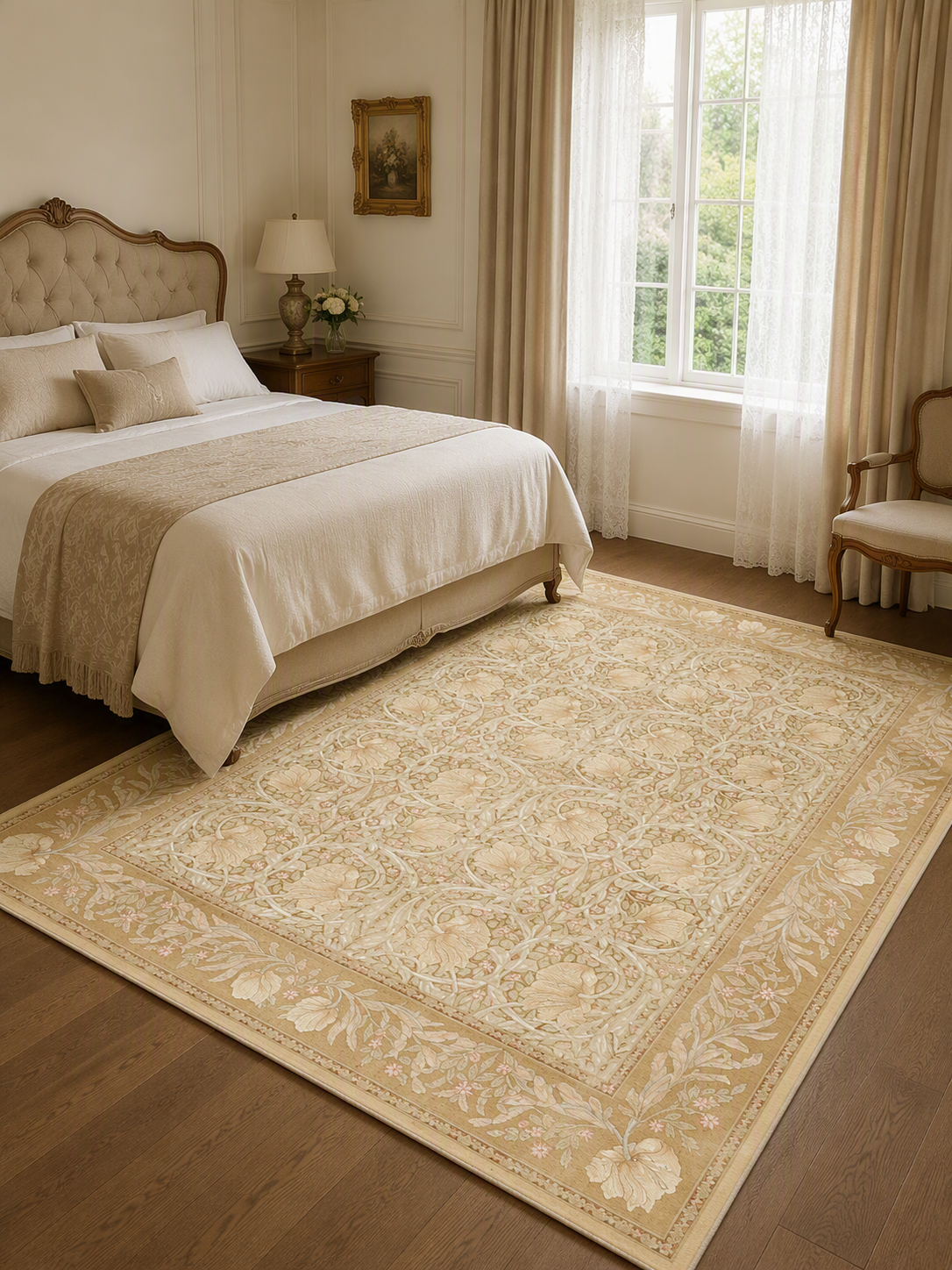 William Morris Floral Area Rug