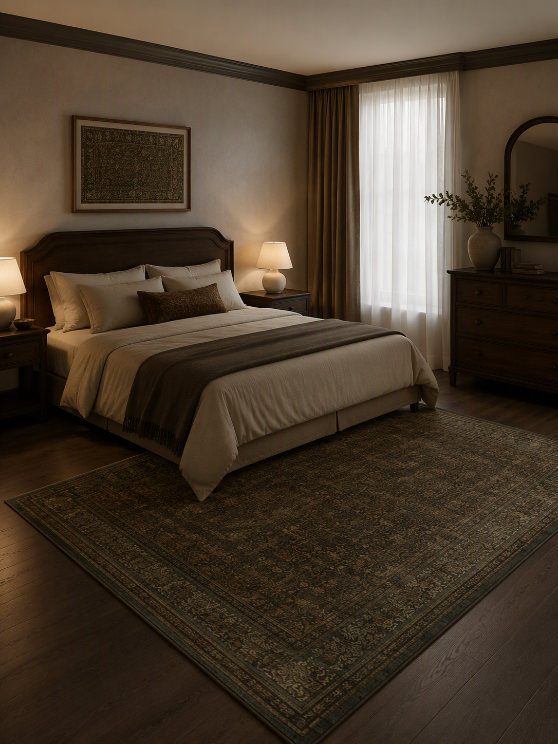 Persian Inspired Ornate Area Rug