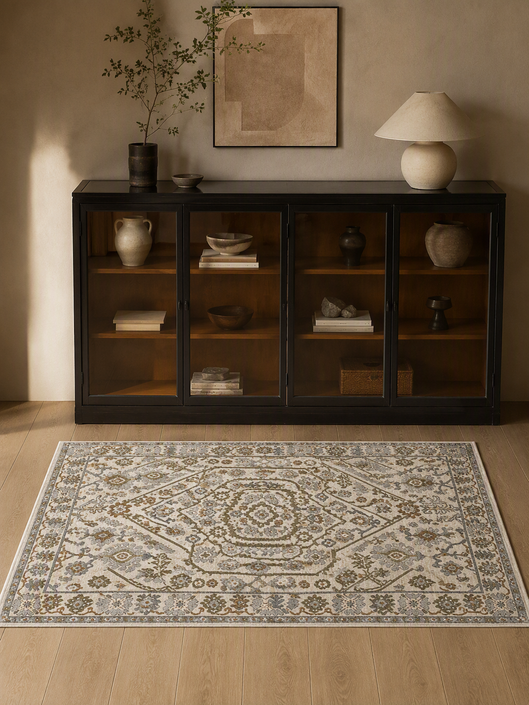 Vintage Oriental Medallion Area Rug
