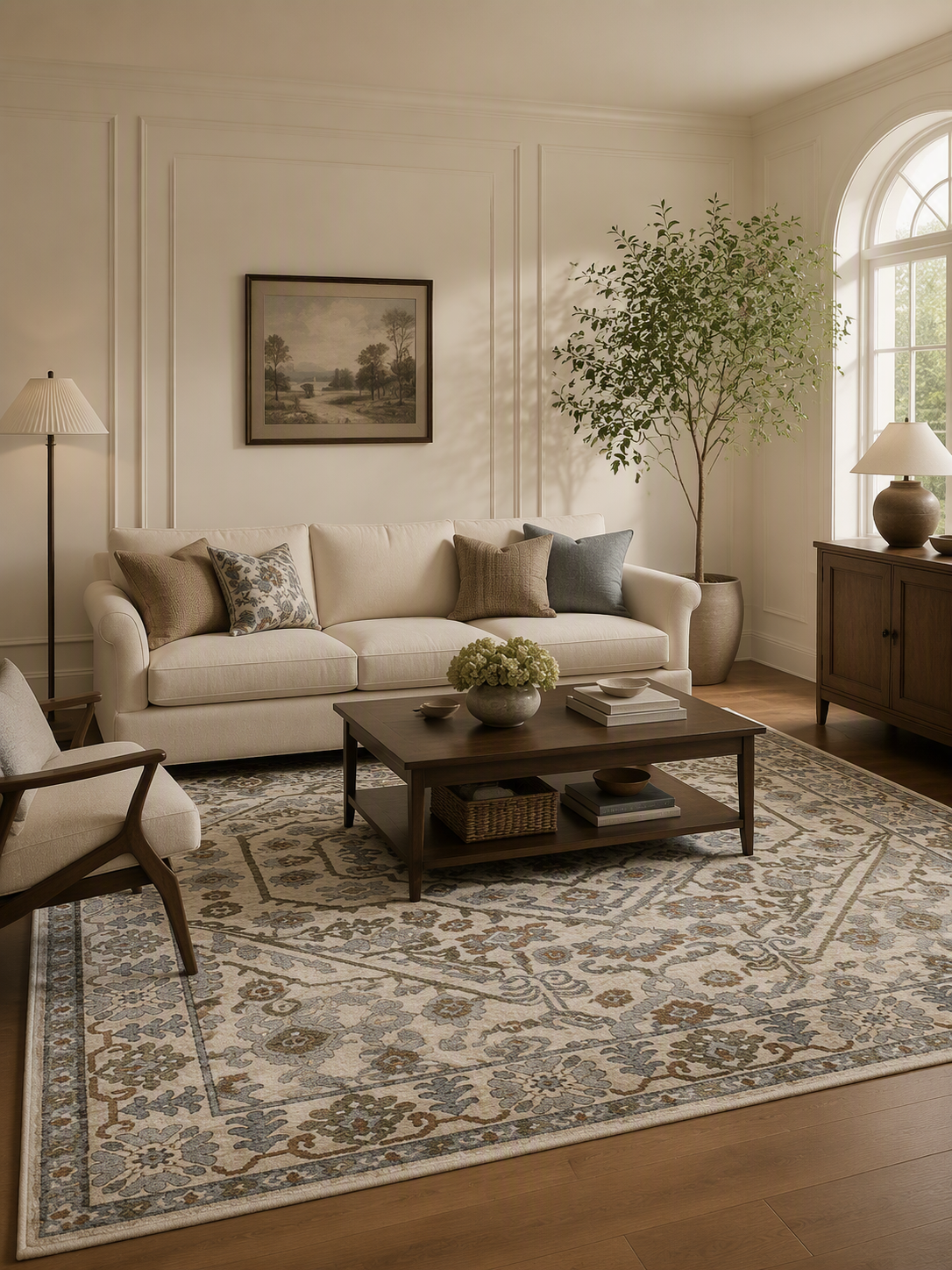 Vintage Oriental Medallion Area Rug