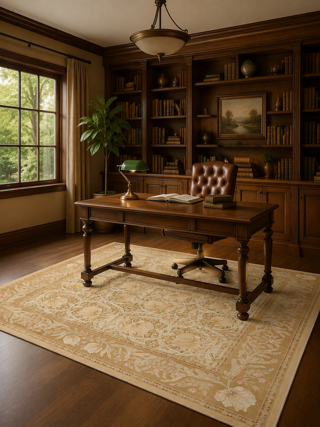 William Morris Floral Area Rug