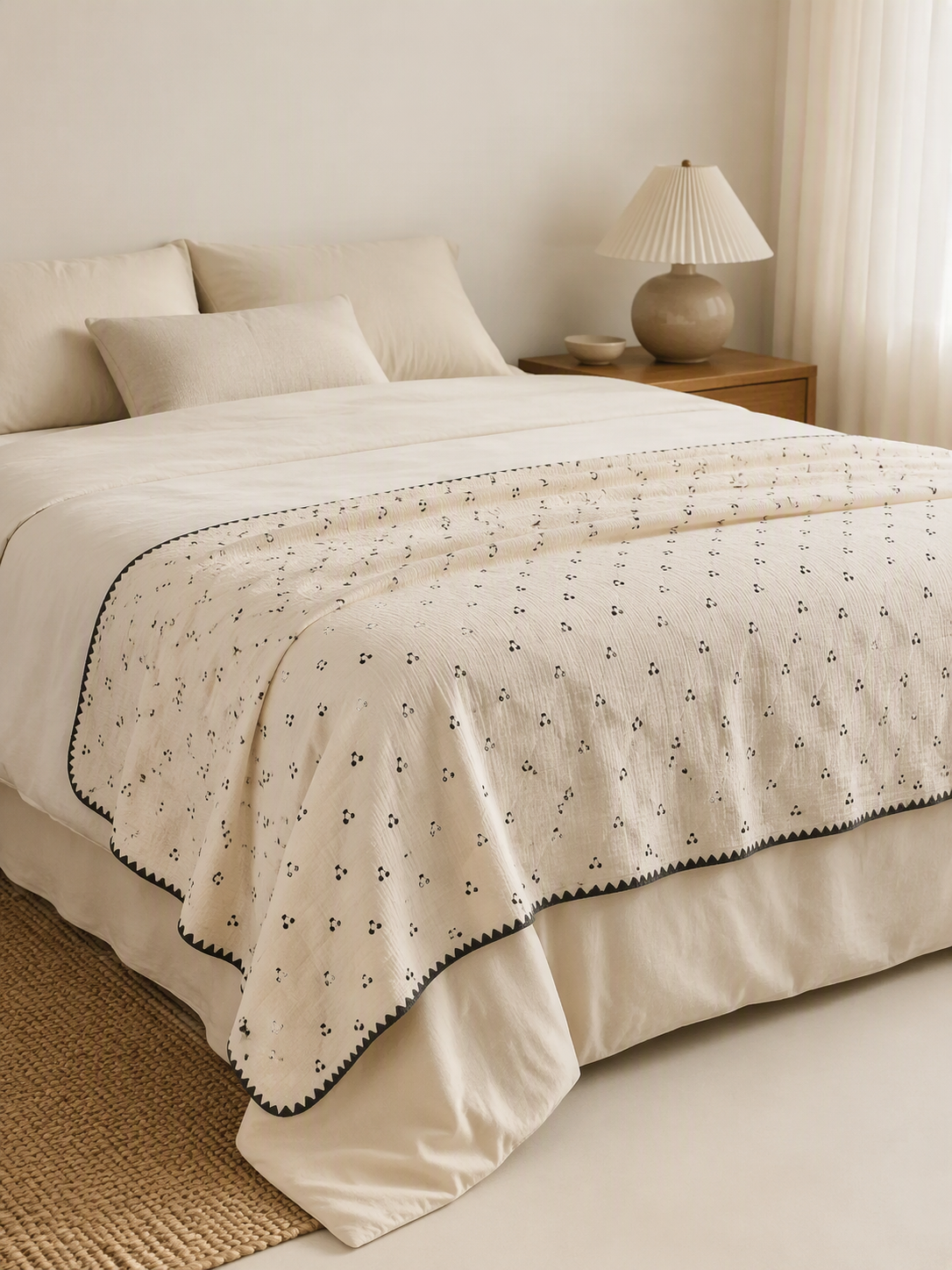 Pure Cotton Skin‑Friendly Dainty Tiny Floral Blanket