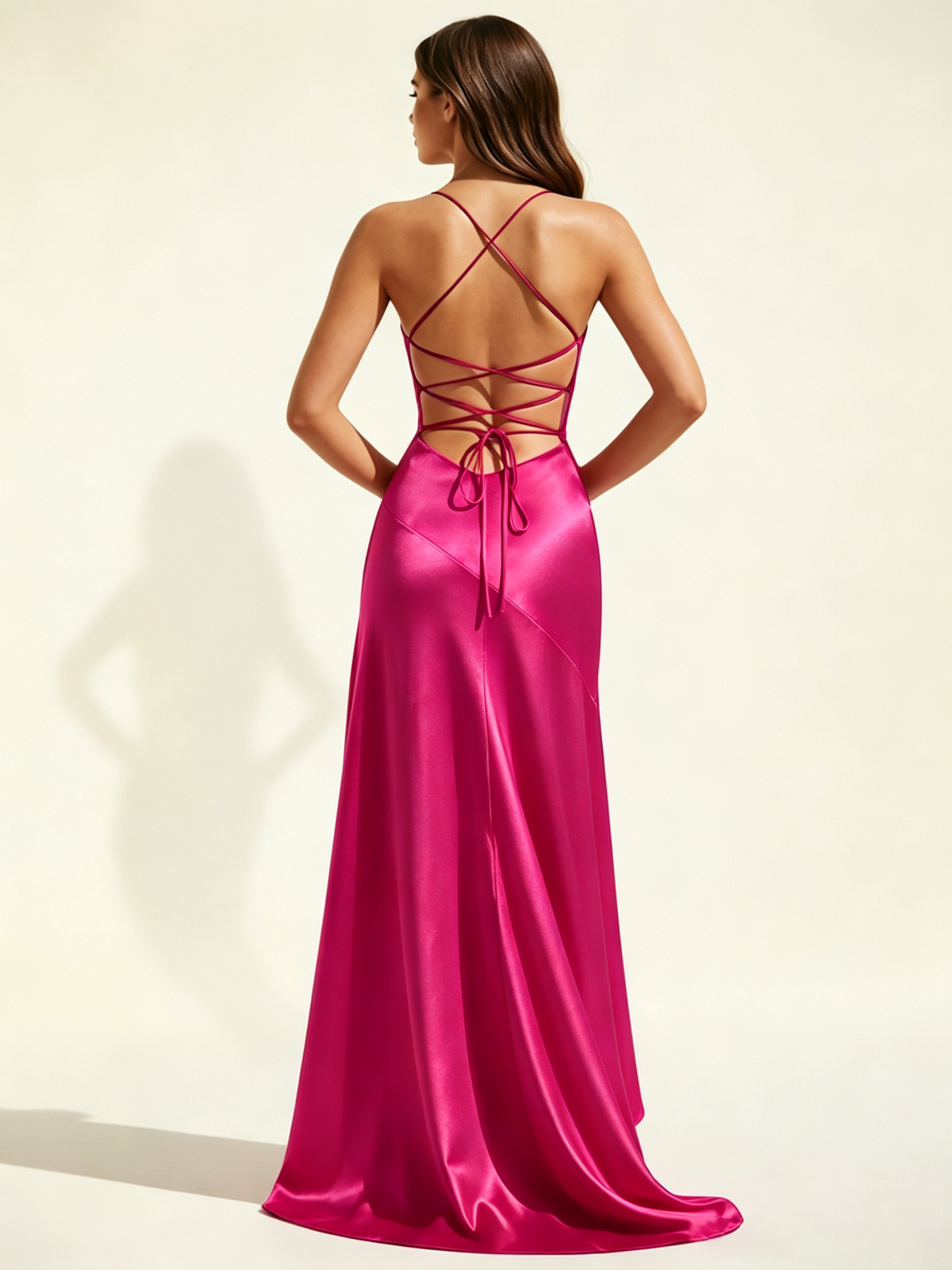 Lace-edged high-waisted strapless backless dress with pleated hem