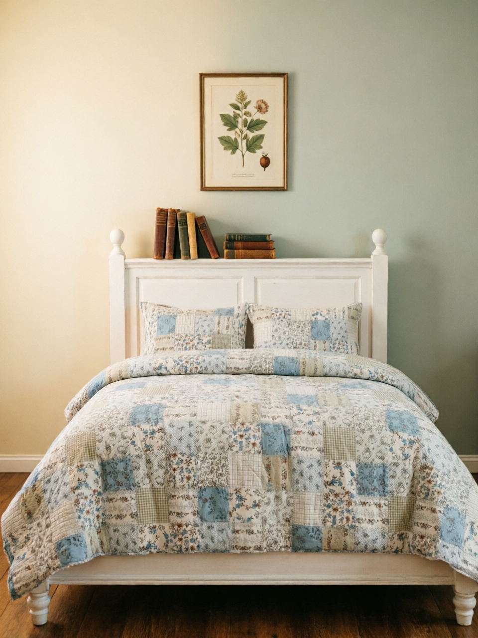 Patchwork Floral Pure Cotton 5‑Piece Pure Cotton Bedding Set