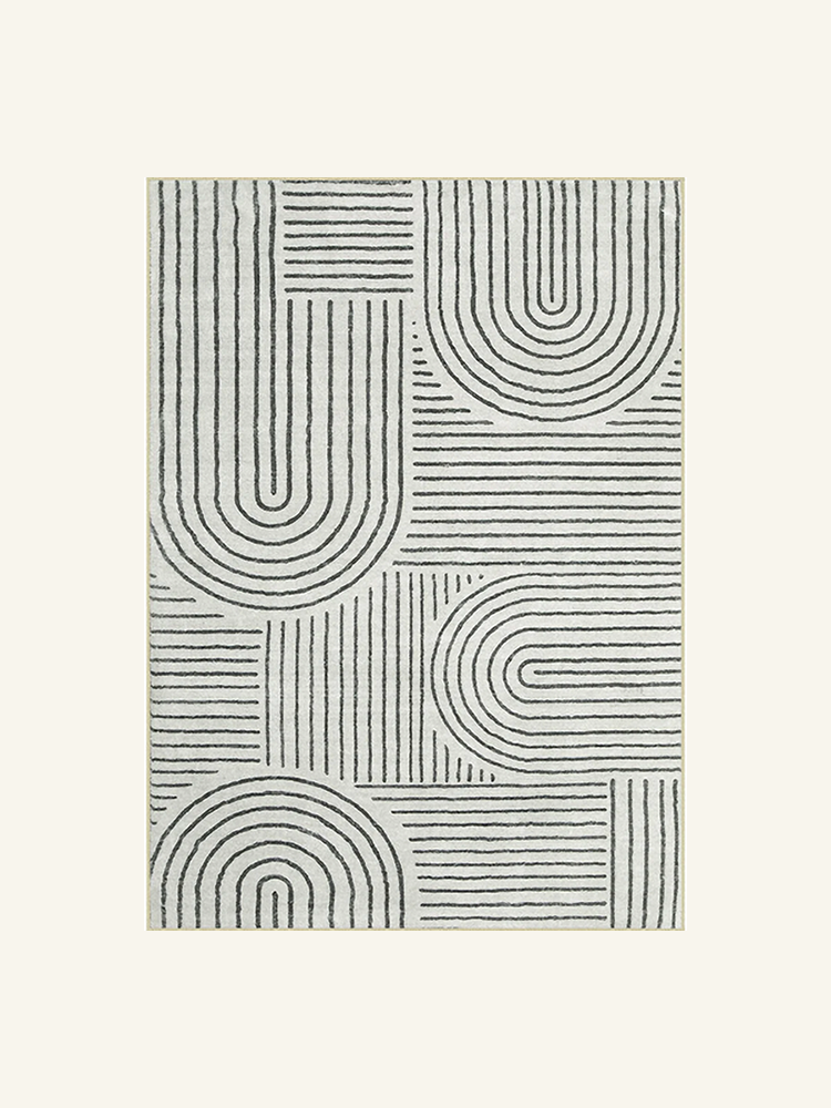 Minimalist Abstract Geometric Line Area Rug