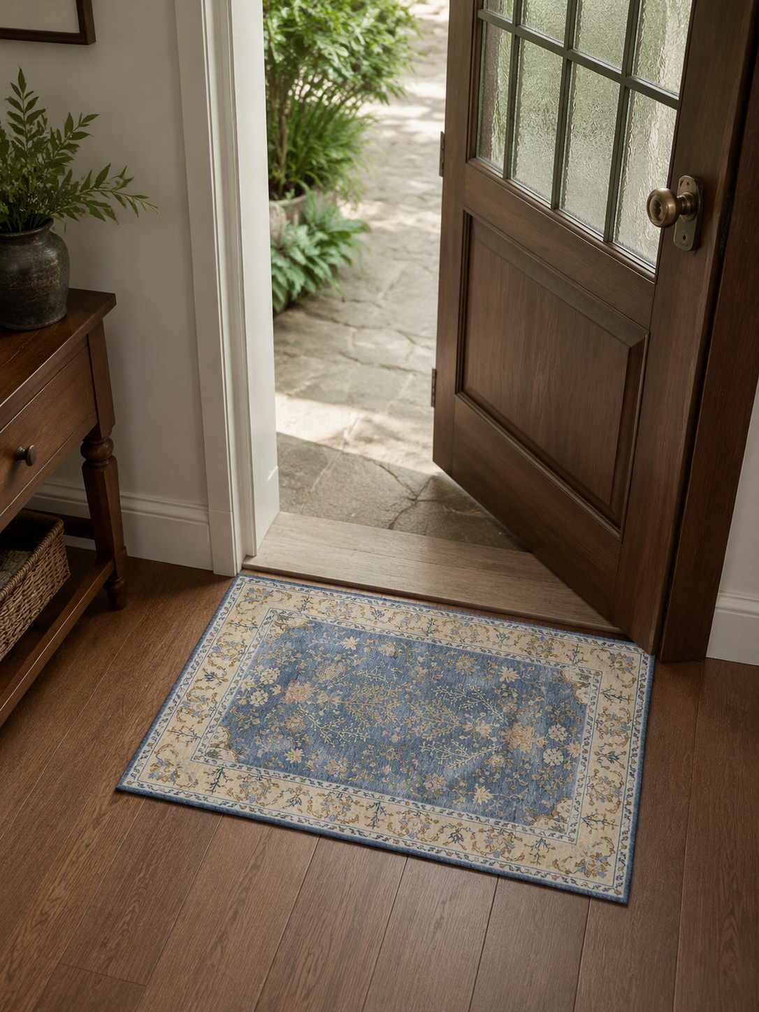 Classic Oriental Floral Woven Area Rug