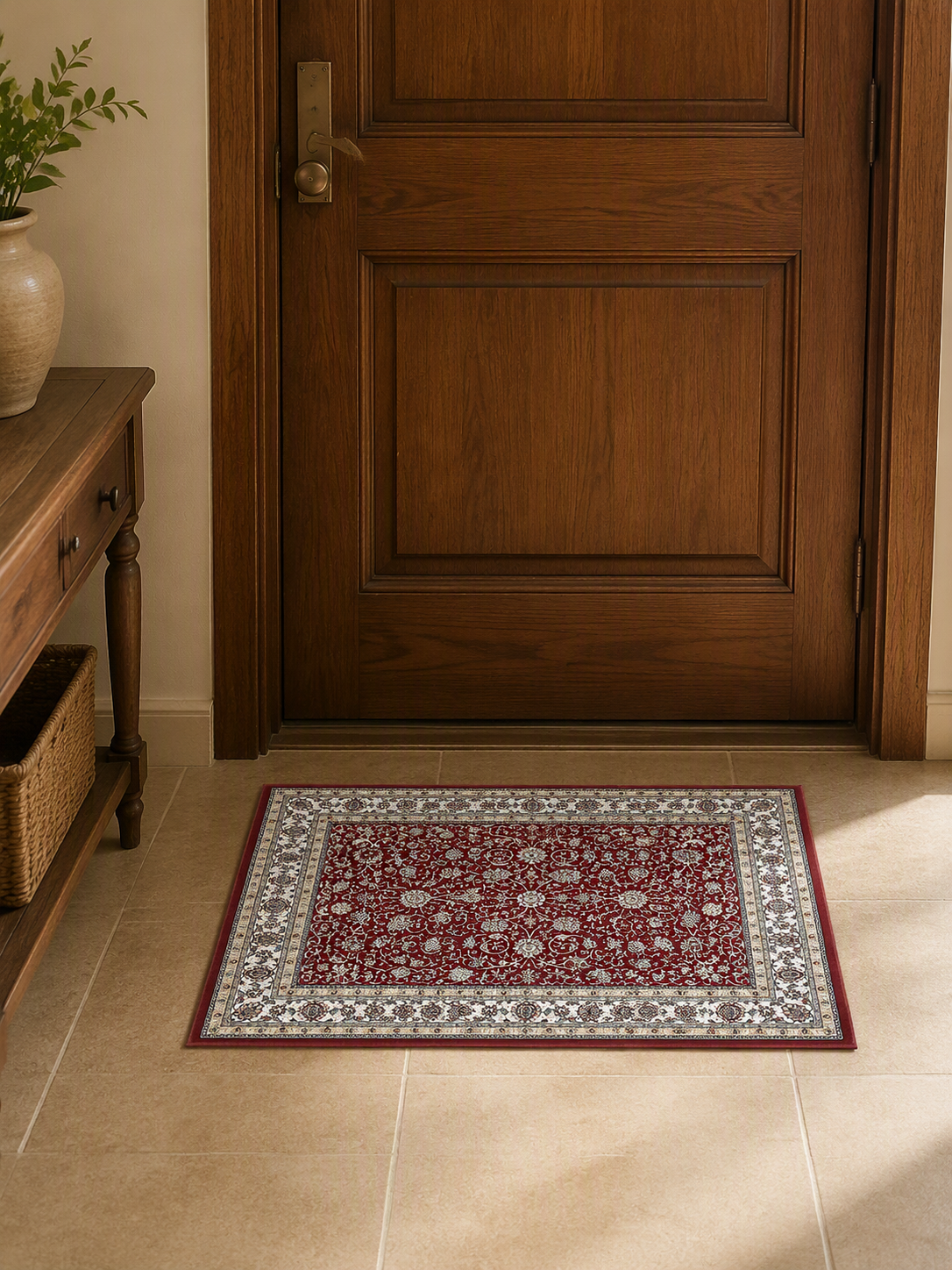 Classic Persian Floral Non‑Slip Area Rug