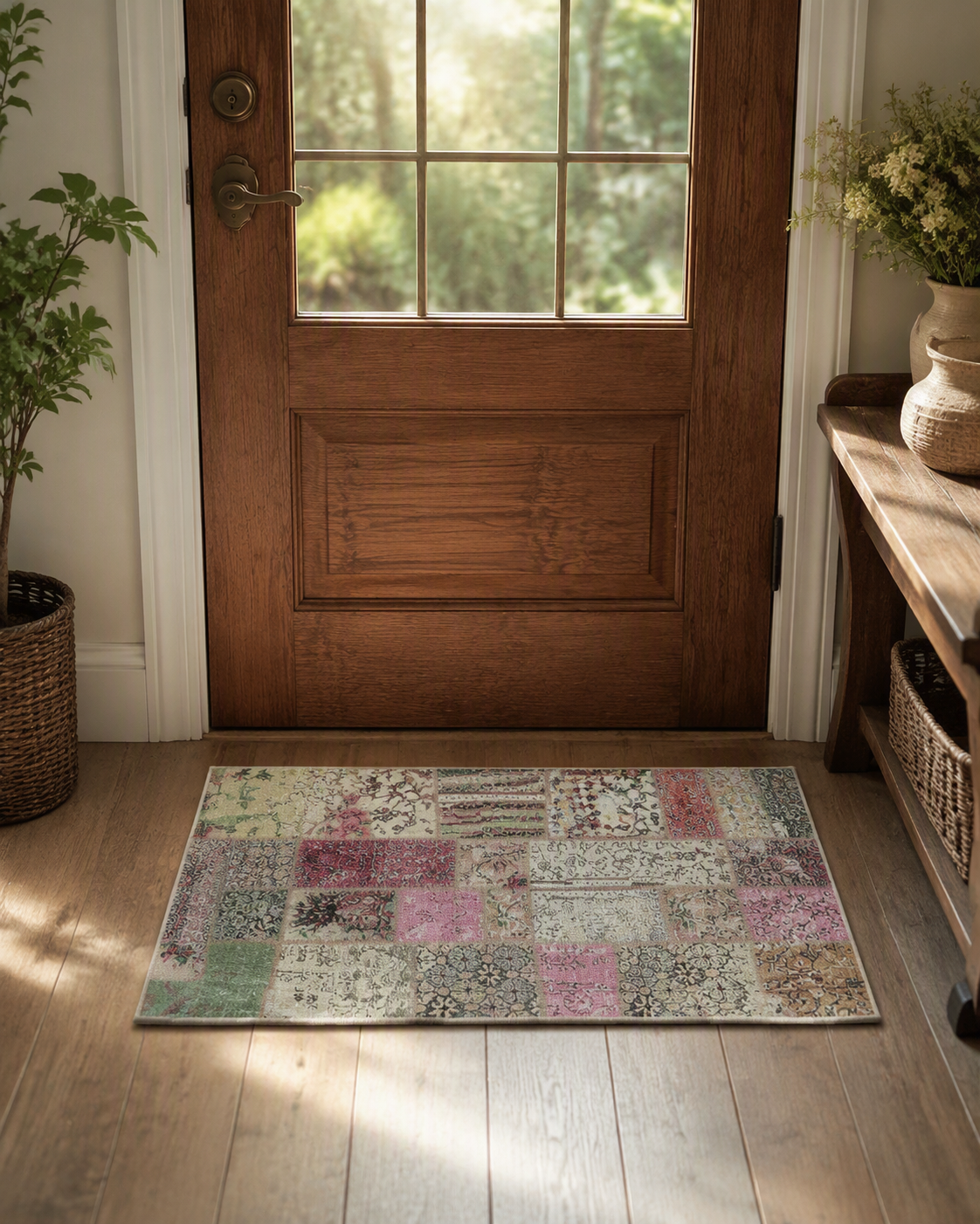 Patchwork Boho Area Rug
