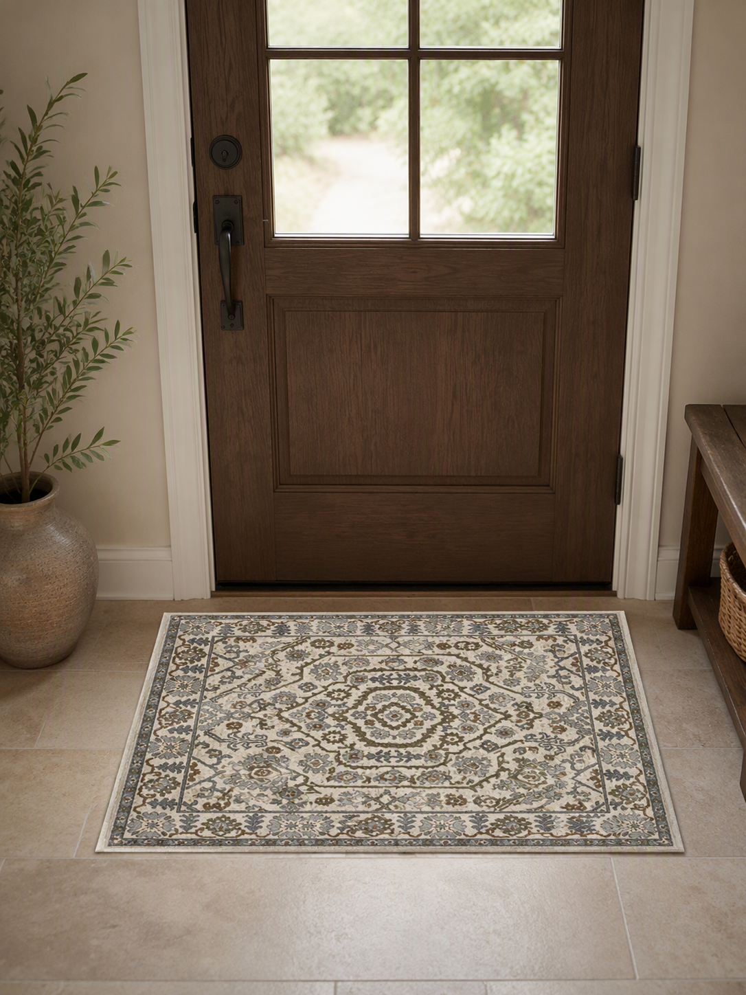 Vintage Oriental Medallion Area Rug