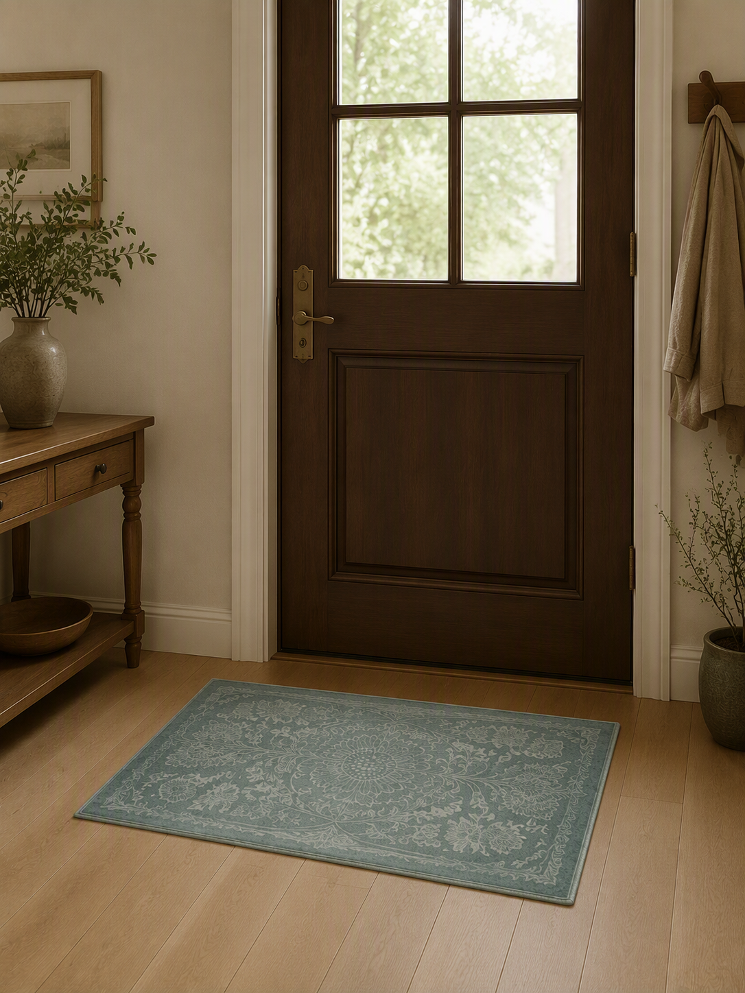 Botanical Floral Area Rug