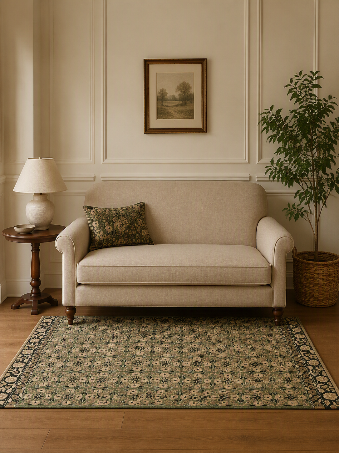 Multi‑Size Vintage Floral Area Rug