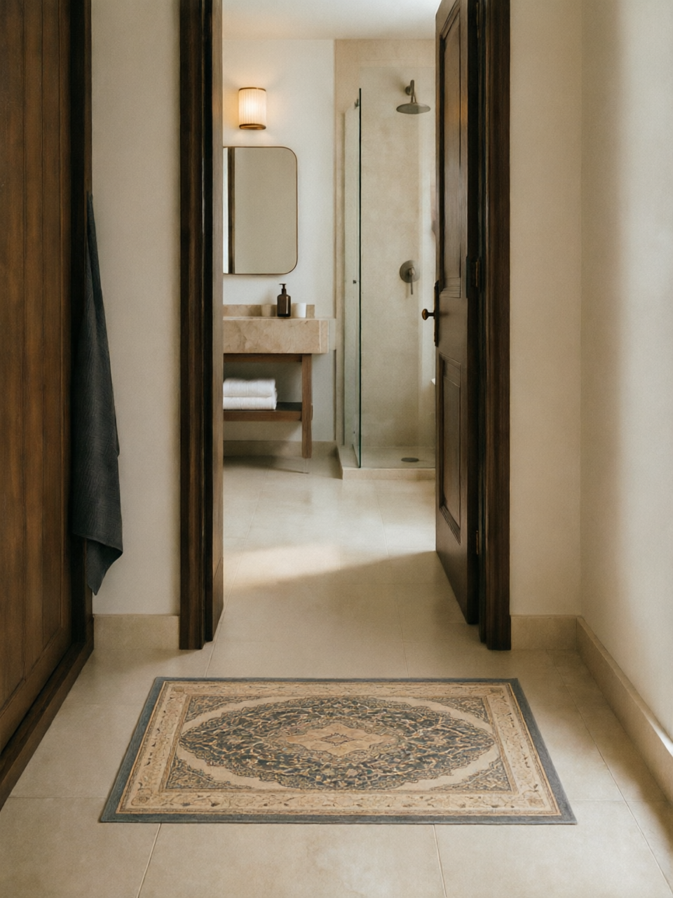 Vintage Oriental Medallion Washable Area Rug