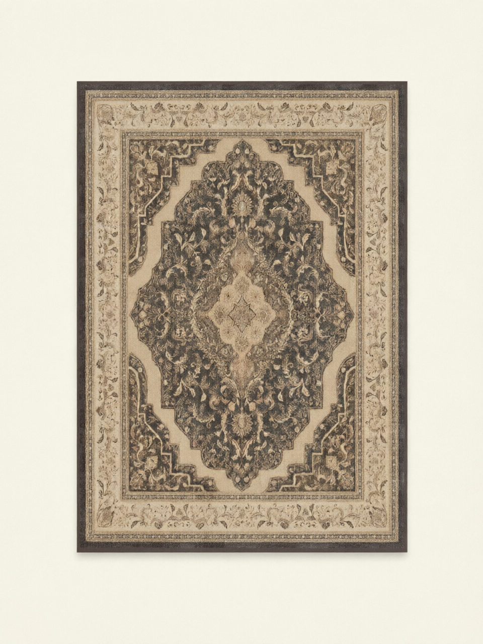 Vintage Oriental Medallion Washable Area Rug