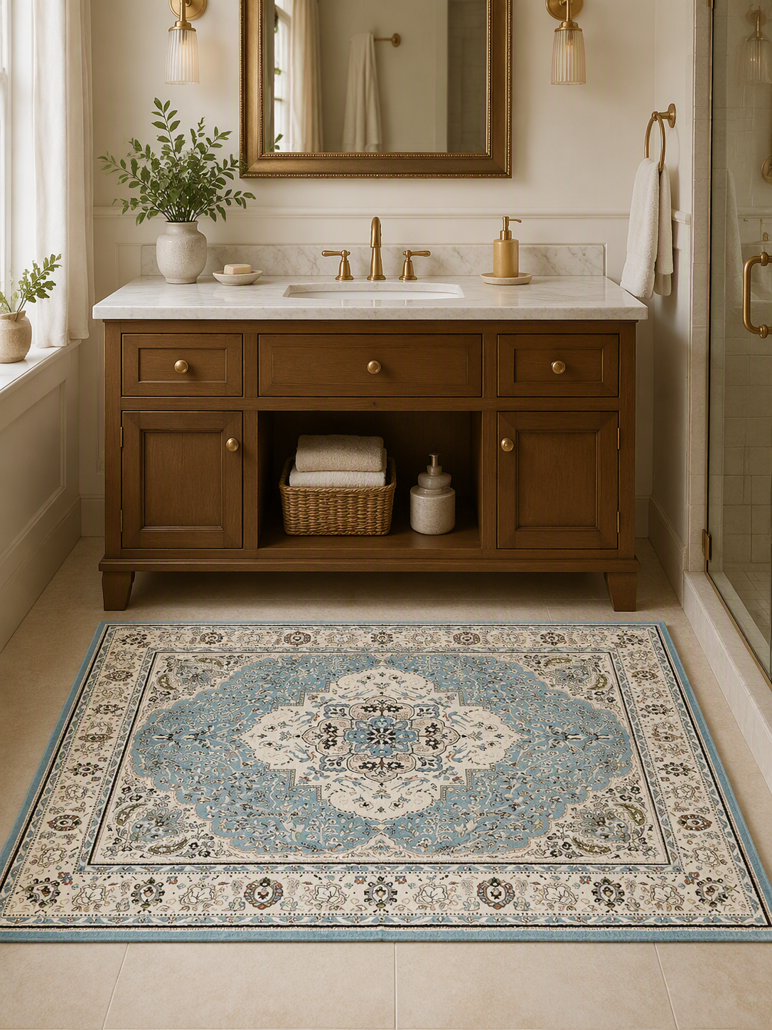 Persian Medallion Decorative Area Rug