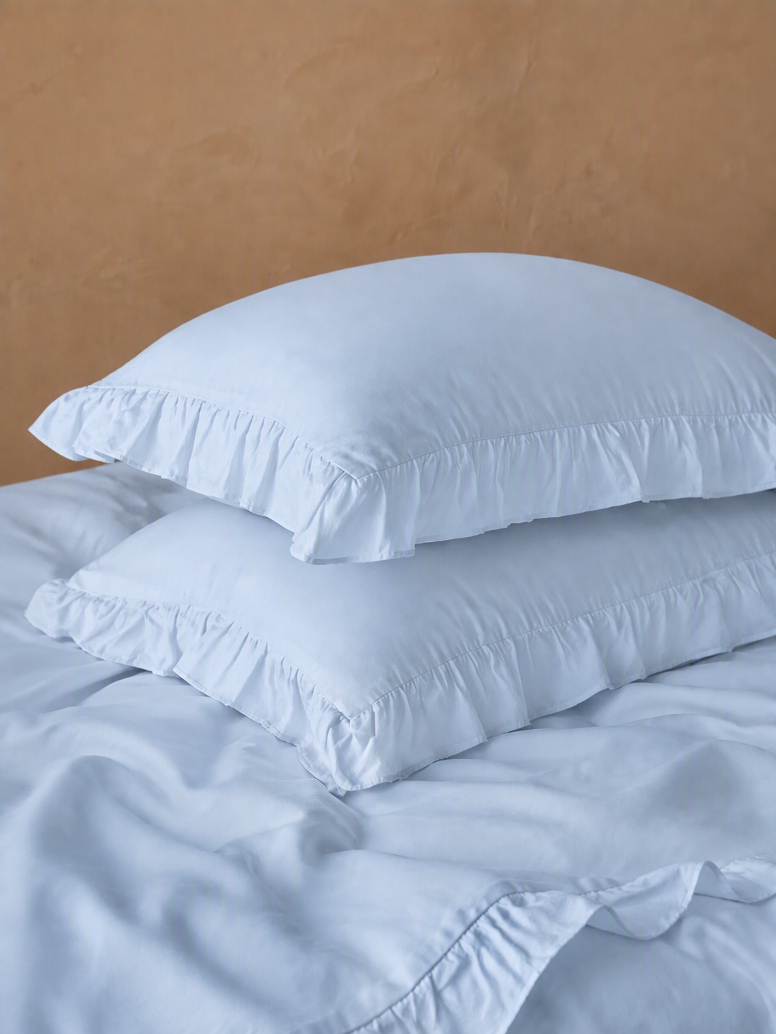 Romantic Ruffle Trim Pure Cotton Bedding Set