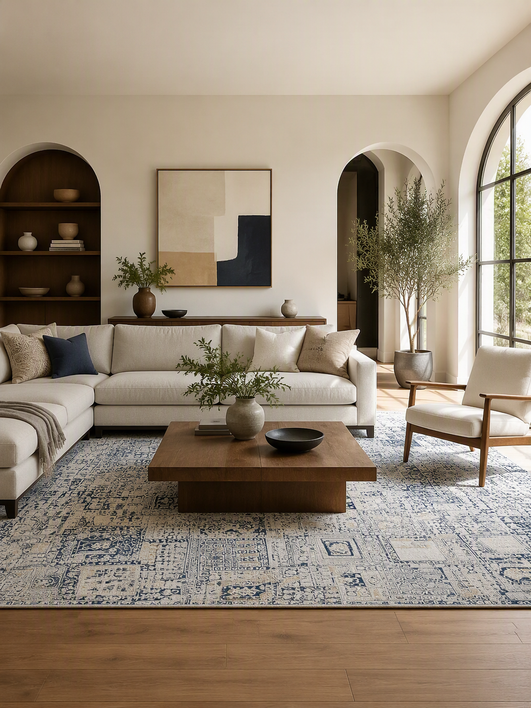 Boho Patchwork Geometric Area Rug
